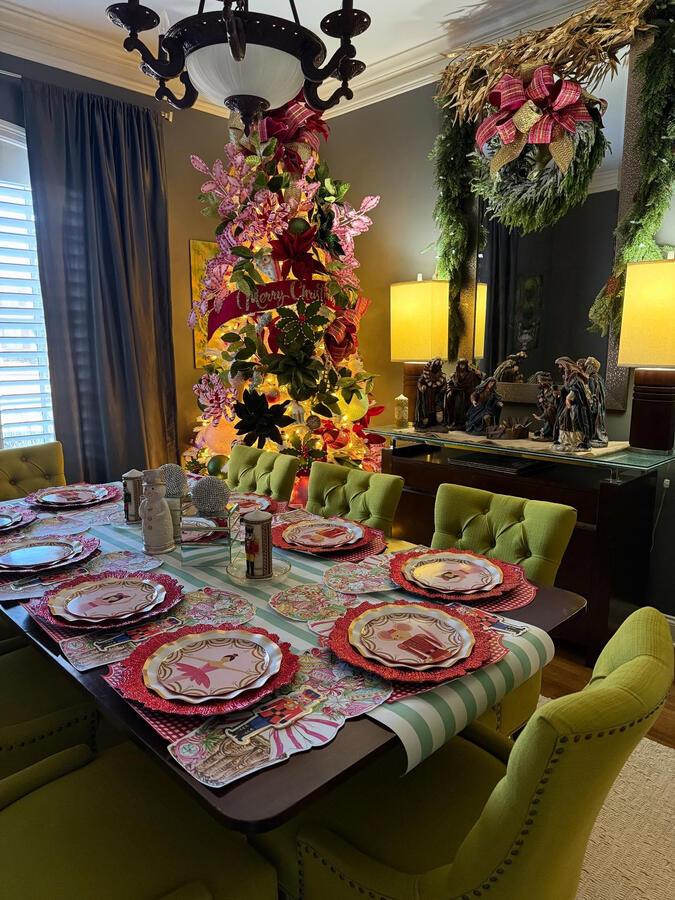 Fun tablescape for the grandchildren ready for Christmas Day.